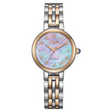 Citizen Eco-Drive L Two-Tone Stainless Steel Strap Women Watch EM0996-84Y