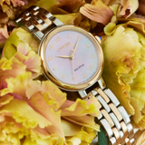 Citizen Eco-Drive L Two-Tone Stainless Steel Strap Women Watch EM0996-84Y