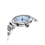 Citizen Eco-Drive Blue Dial Silver Stainless Steel Strap Women Watch EM1060-87N