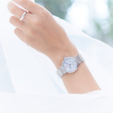 Citizen Eco-Drive May Bells Silver Dial Stainless Steel Strap Women Watch EM1070-83D