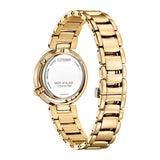 Citizen Eco-Drive Green Dial Gold Stainless Steel Strap Women Watch EM1113-82Y