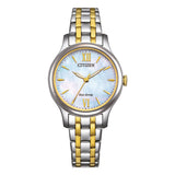 Citizen Eco-Drive Two-Tone Stainless Steel Strap Women's Watch EM1184-50D