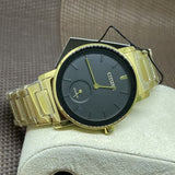 CITIZEN EQ9062-58E BLACK DIAL GOLD STAINLESS STEEL BRACELET STRAP WOMEN'S WATCH