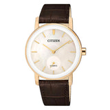 Citizen Quartz Mother of Pearl Dial Brown Leather Strap Women’s Watch EQ9063-04D