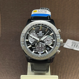 Casio Edifice Chronograph Black Dial Leather Strap Men Watch EQS-930TL-1AVUDF