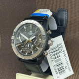 Casio Edifice Chronograph Black Dial Leather Strap Men Watch EQS-930TL-1AVUDF