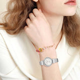 Citizen Quartz Analog White Dial Silver Stainless Steel Strap Women Watch ER0211-52A