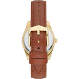 Fossil Silver Dial Brown Leather Strap Women Watch ES5184P