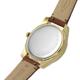 Fossil Silver Dial Brown Leather Strap Women Watch ES5184P
