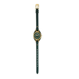 Fossil Carlie Green Dial Leather Strap Women Watch ES5241P