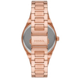 Fossil Scarlette Rose Gold Stainless Steel Strap Women Watch ES5258