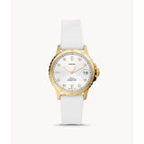 Fossil FB-01 White Dial & Silicone Strap Women Watch ES5286