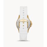 Fossil FB-01 White Dial & Silicone Strap Women Watch ES5286