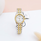 Citizen Eco-Drive Silver Dial Two-Tone Stainless Steel Women Watch EW2299-50A