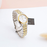 Citizen Eco-Drive Silver Dial Two-Tone Stainless Steel Women Watch EW2299-50A