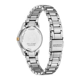 Citizen Black Dial Stainless Steel Unisex Watch EW2317-76E