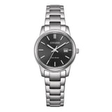 Citizen Eco-Drive Black Dial Silver Stainless Steel Strap Women's Watch EW2318-90E (27.5mm)