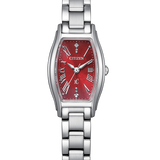 Citizen XC Red Dial Silver Stainless Steel Strap Women's Watch EW5541-50W
