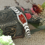 Citizen XC Red Dial Silver Stainless Steel Strap Women's Watch EW5541-50W