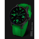 Vostok Europe Expedition North Pole Automatic Black Leather & Green Silicone Strap Men's Watch YN55-597A729-LUMSL