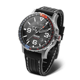 Vostok Europe Expedition North Pole Automatic Black Leather & Silicone Strap Men's Watch YN55-597A729-SL