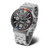 Vostok Europe Expedition North Pole Automatic Red Silicone Strap & Silver Stainless Steel Strap Men's Watch YN55-597A729-BS