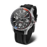 Vostok Europe Expedition North Pole Automatic Black Leather & Silicone Strap Men's Watch YN55-597A729-SL