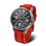 Vostok Europe Expedition North Pole Automatic Red Silicone Strap & Silver Stainless Steel Strap Men's Watch YN55-597A729-BS