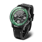 Vostok Europe Expedition North Pole Polar Night Automatic Black Leather & Silicone Strap Men's Watch YN55-597C731-BKSL