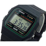 Casio General Digital Black Resin Strap Unisex Watch F-91W-3DG-P