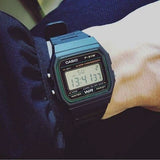 Casio General Digital Black Resin Strap Unisex Watch F-91W-3DG-P