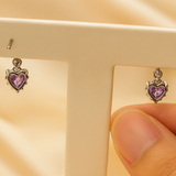 AG Collective Jewelry - 💜 Amara Heart Amethyst Earrings