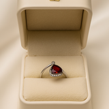 AG Collective Jewelry - Heart-Shaped Ruby & Diamond Ring
