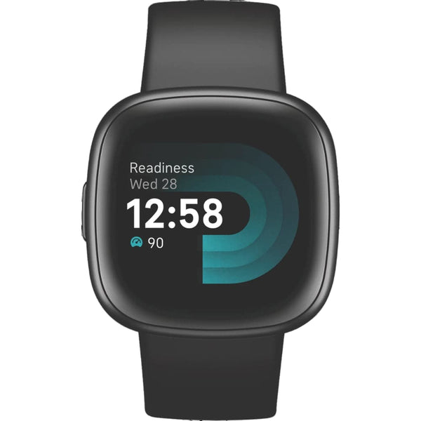 Fitbit Versa 4 Black Dial Silicone Strap Smartwatch Unisex Watch FB523BKBK-FRCJK