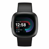 Fitbit Versa 4 Black Dial Silicone Strap Smartwatch Unisex Watch FB523BKBK-FRCJK
