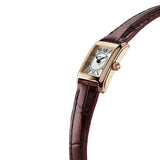 Frederique Constant Carrée Burgundy Leather Strap Women's Watch FC-200MC14