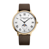 Frederique Constant Geneve Moon Phase Leather Strap Men Watch FC-206RS3S5