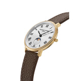 Frederique Constant Geneve Moon Phase Leather Strap Men Watch FC-206RS3S5