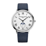 Frederique Constant Geneve Moon Phase Leather Strap Men Watch FC-206RS3S6