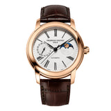 FREDERIQUE CONSTANT CLASSIC MOONPHASE BROWN LEATHER WATCH FC-712MS4H4
