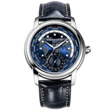 Frederique Constant Blue Leather Strap Men Watch FC-718NWM4H6