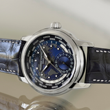 Frederique Constant Blue Leather Strap Men Watch FC-718NWM4H6