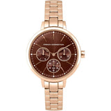 French Connection Rose Gold Stainless Steel Strap Women's Watch FC134RGM