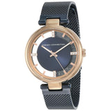 French Connection Blue Stainless Steel Strap Women's Watch FC148URGM