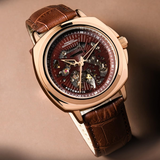 French Connection Brown Leather Strap Men's Watch FCA03-3