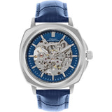 French Connection Skeleton Dial Blue Leather Strap Men's Watch FCA07U