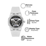 French Connection Skeleton Dial Transparent Resin Strap Men's Watch FCA09-5