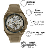 French Connection Skeleton Dial Stainless Steel Strap Men's Watch FCA14KHM