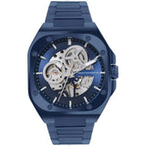 French Connection Skeleton Dial Blue Stainless Steel Strap Men's Watch FCA14UM