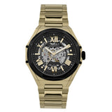 French Connection Skeleton Dial Gold Stainless Steel Strap Men's Watch FCA17GM
